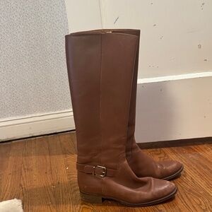 J. Crew Brown Leather Knee-High Boots